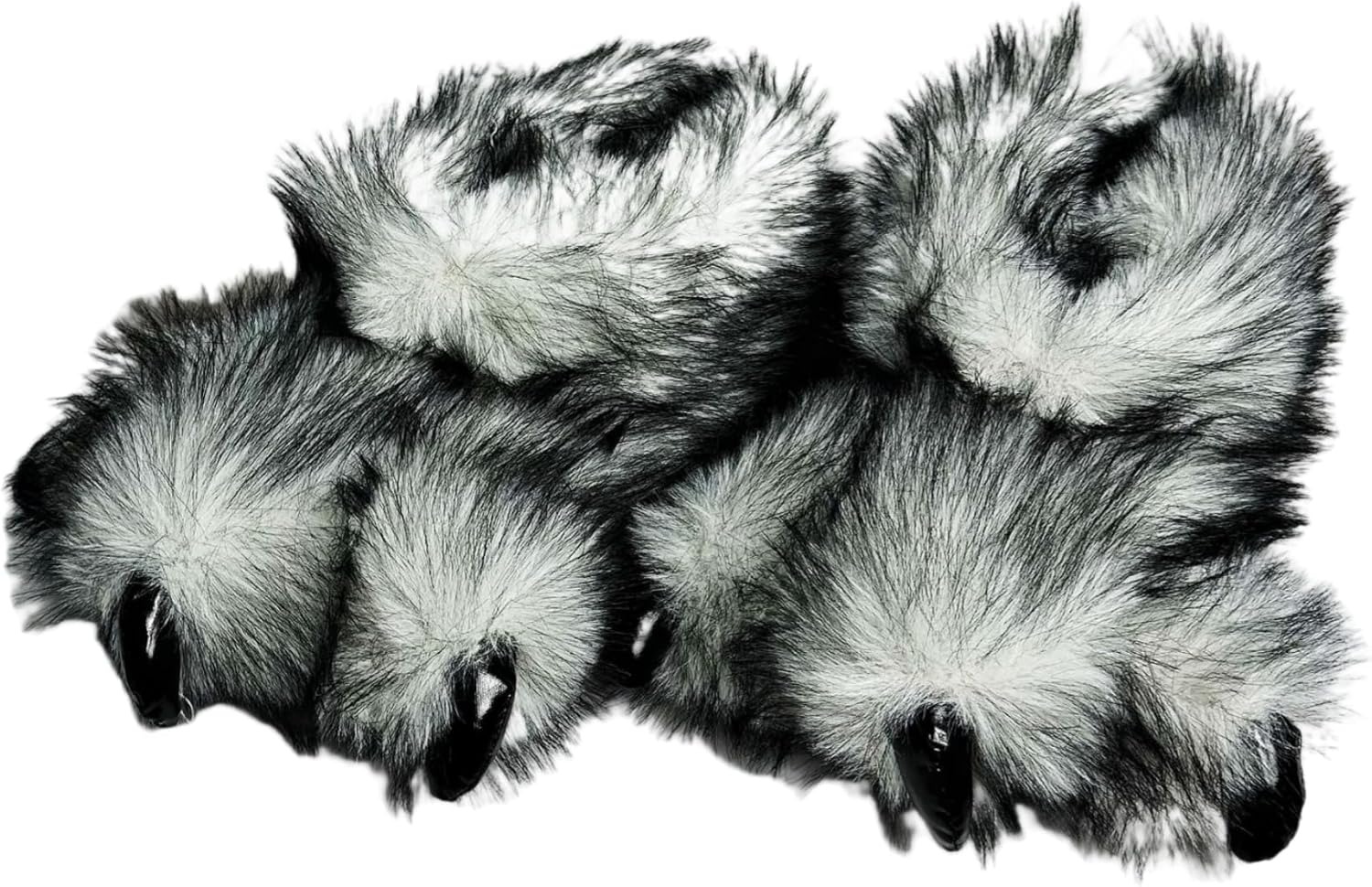 

Тапочки GREUS с лапами пушистого монстра для мужчин и женщин, домашние тапочки из мягкого искусственного меха, теплые зимние домашние туфли, забавные динозавровые лапы, подарок для пар, белый