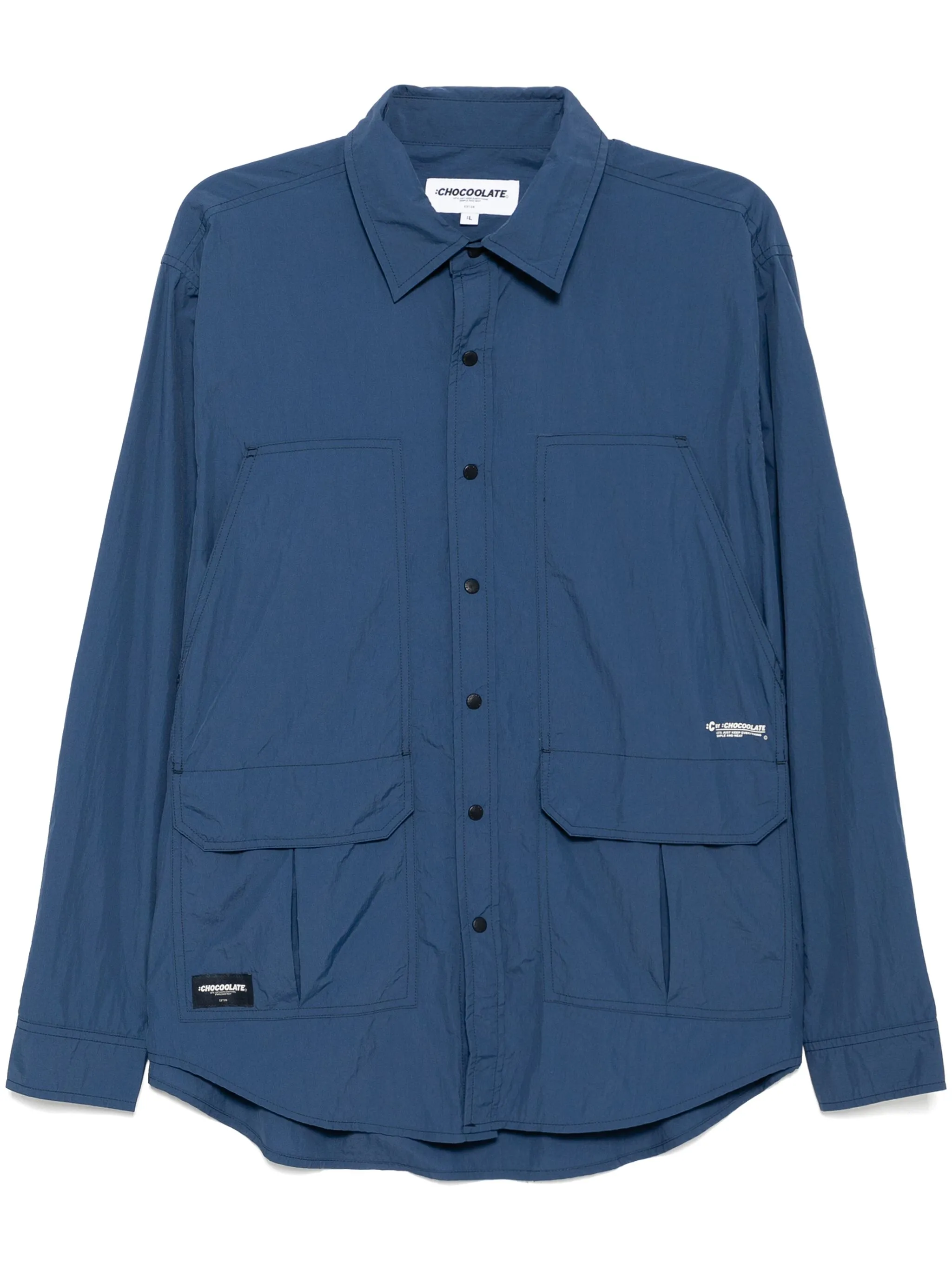

Рубашка с логотипом Chocoolate, синий
