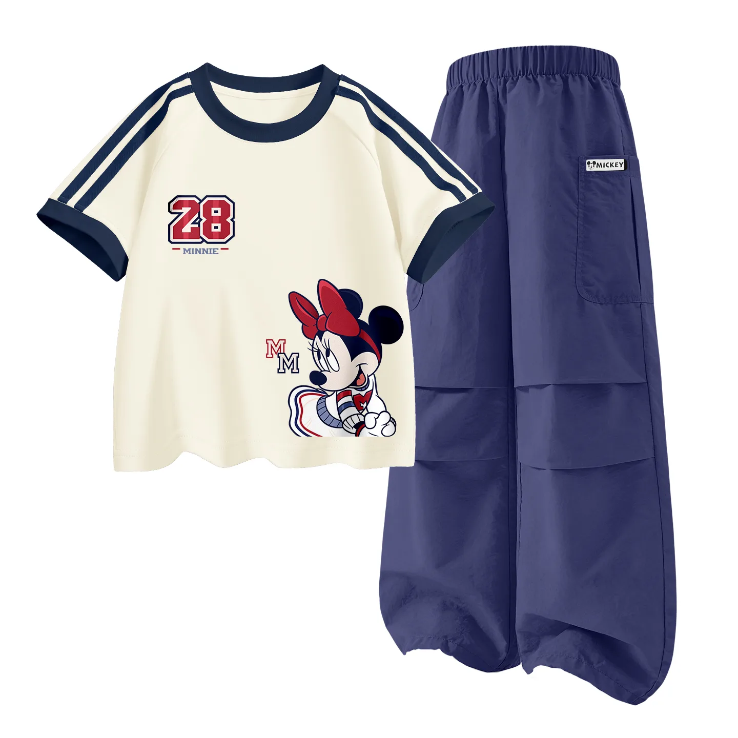 Детский спортивный комплект Casual Sportswear из 2 предметов Disney, Di Sports Numbers K Almond White+DiHU Long Hook-and-Loop K Sea Mist Purple