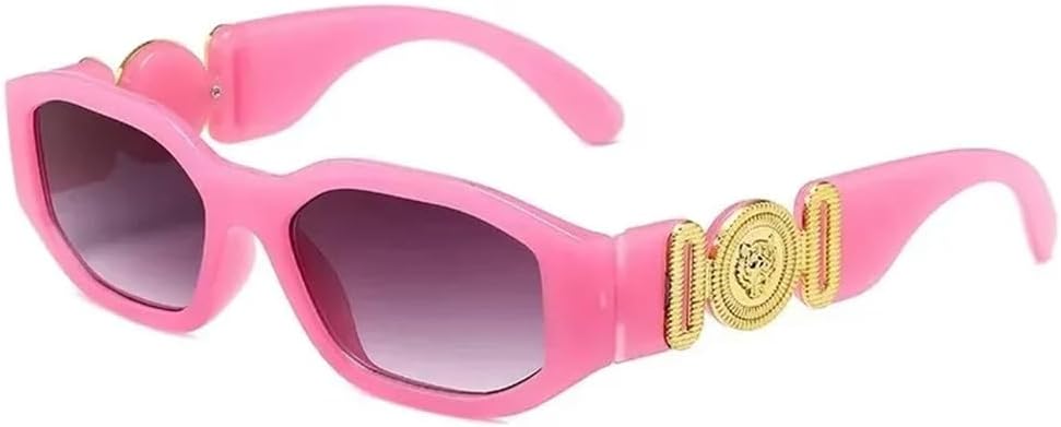 

Модные винтажные солнцезащитные очки маленького прямоугольного размера для женщин и мужчин, ретро-очки с градиентными квадратными линзами, женские очки с защитой от УФ-излучения UV400 UJNHGQ, Pink