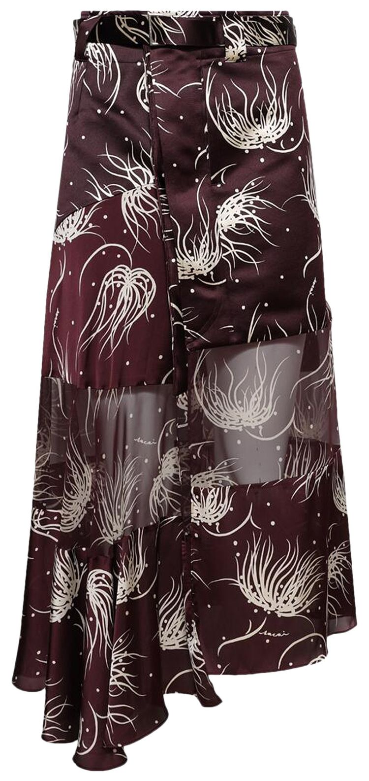 

Юбка Sacai Dot Flower Print Skirt 'Bordeaux', красный