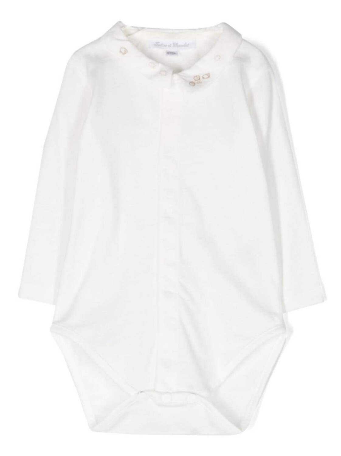 

Tartine Et Chocolat bib-collar cotton body, белый