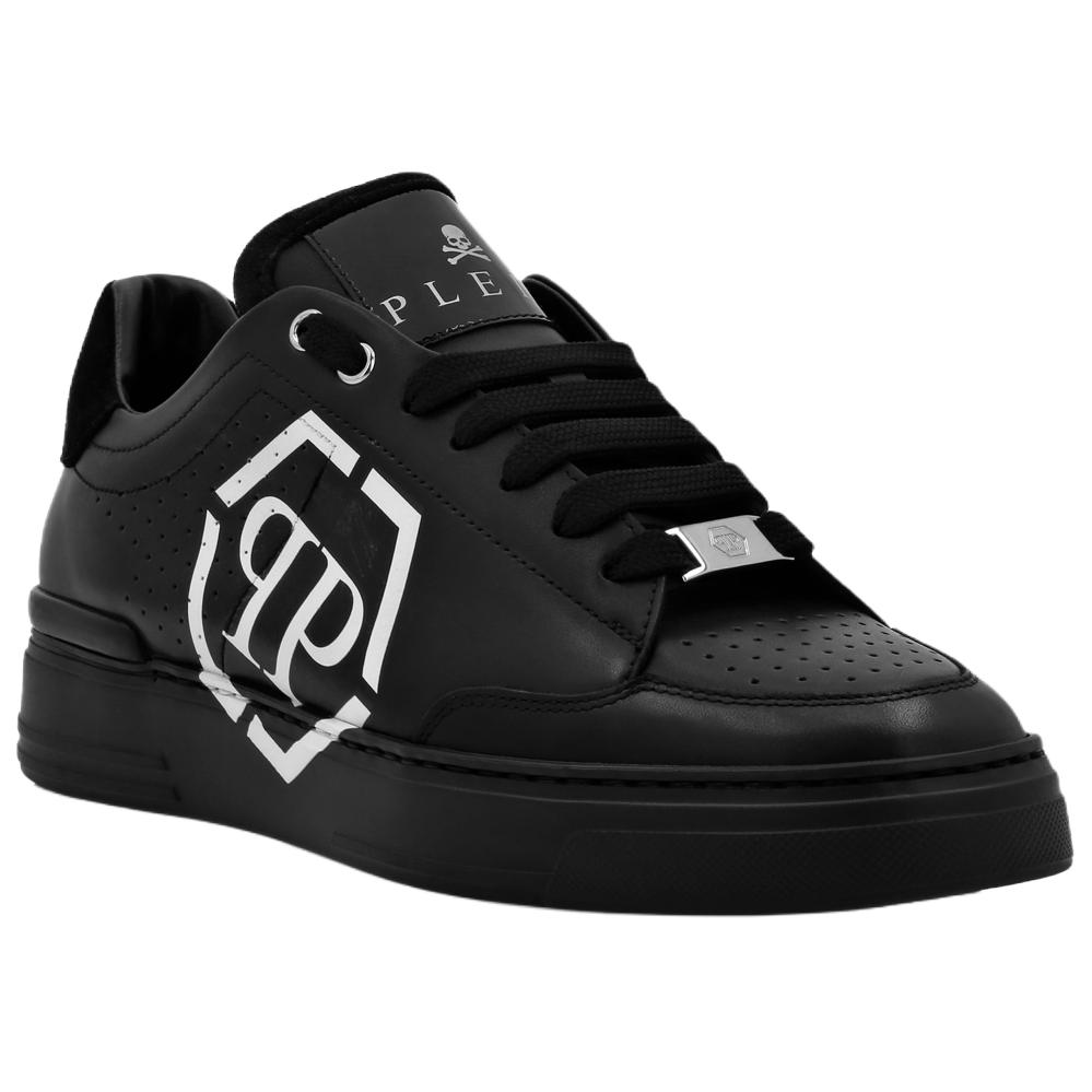 PHILIPP PLEIN Кроссовки Hexagon Leather Low top мужские черные — фото 4