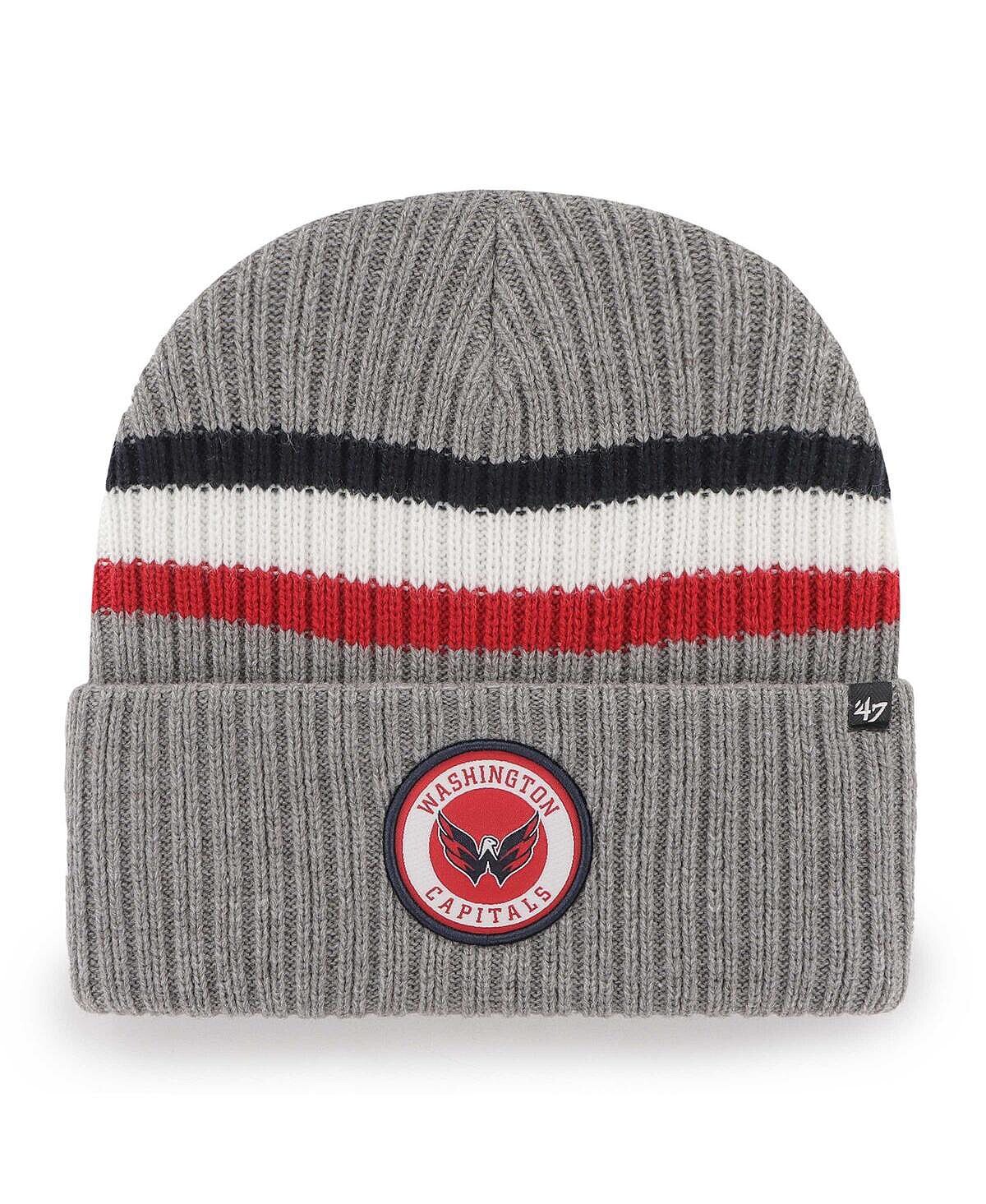

Мужская темно-серая вязаная шапка Washington Capitals Highline с манжетами '47 Brand