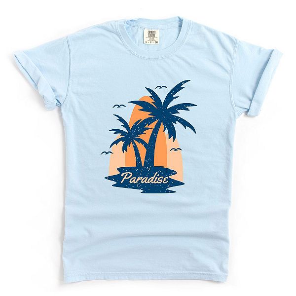 

Футболка Paradise palm tree garment dyed Simply Sage Market, Chambray, Зеленый, Футболка Paradise palm tree garment dyed Simply Sage Market, Chambray