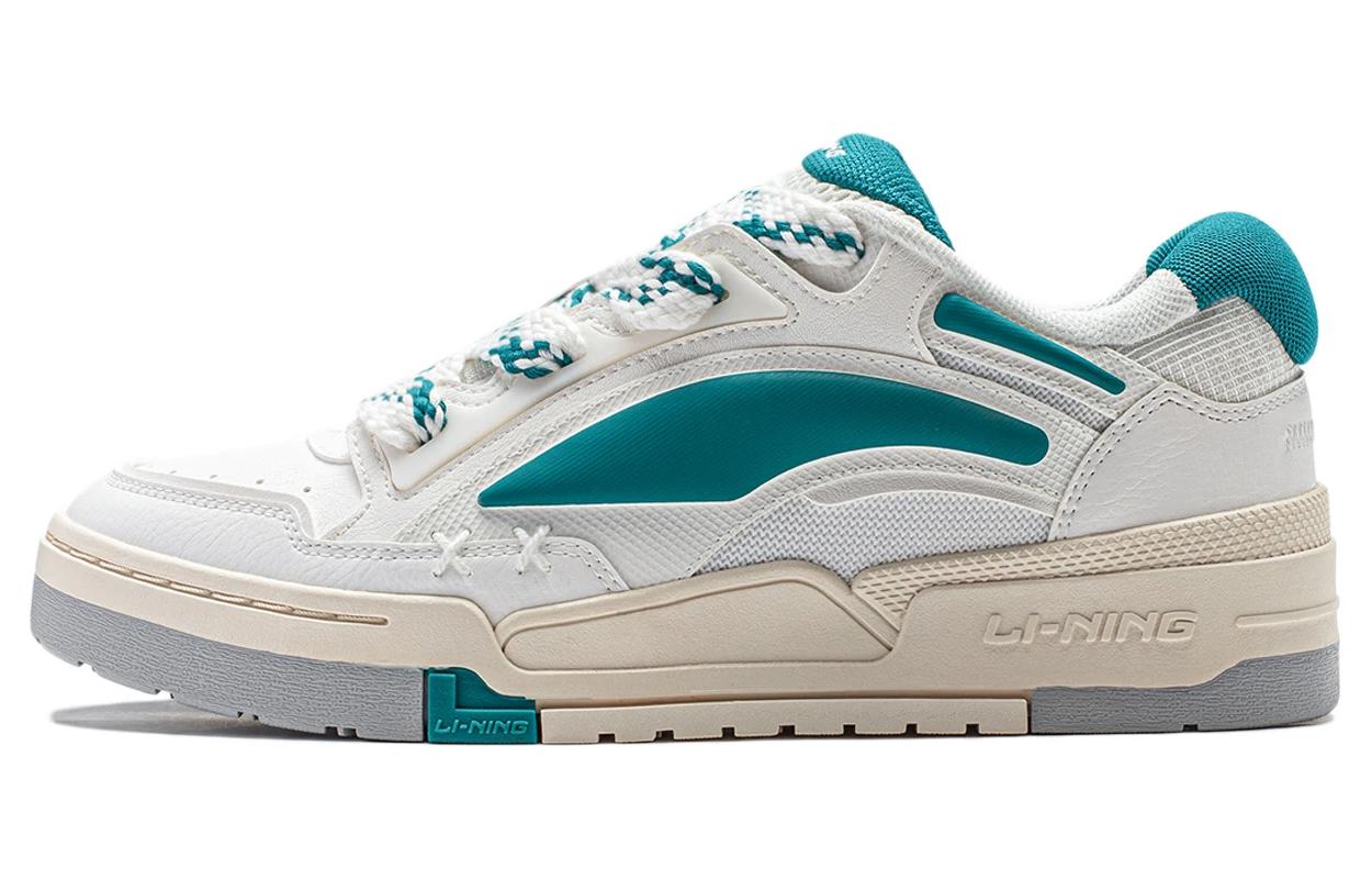 

LINING Кроссовки Journey V2 Slip Resistant, Abrasion Resistant, Lightweight Low top Skateboard Shoes мужские белые бирюзово-зеленые