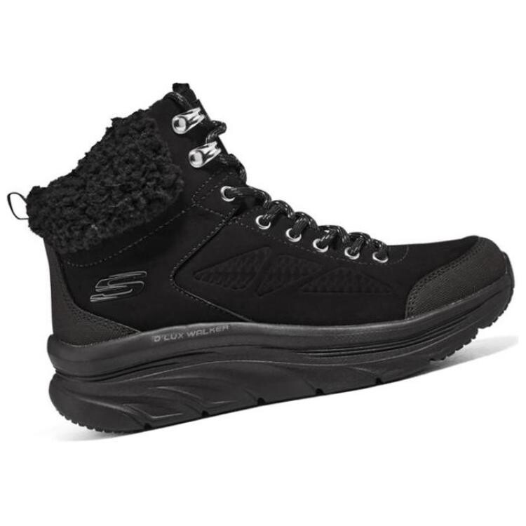 Зимние ботинки Skechers с мехом и логотипом, черный — фото 2