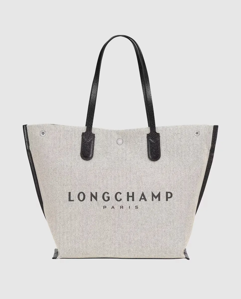 

Большая сумка через плечо Essential из хлопка Longchamp, цвет Natural