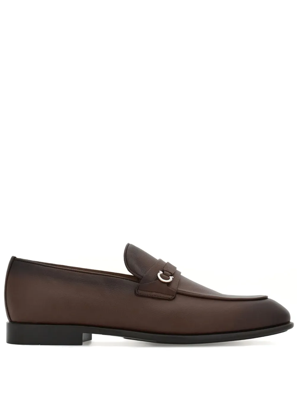 

Лоферы с пряжкой Gancini Ferragamo, коричневый