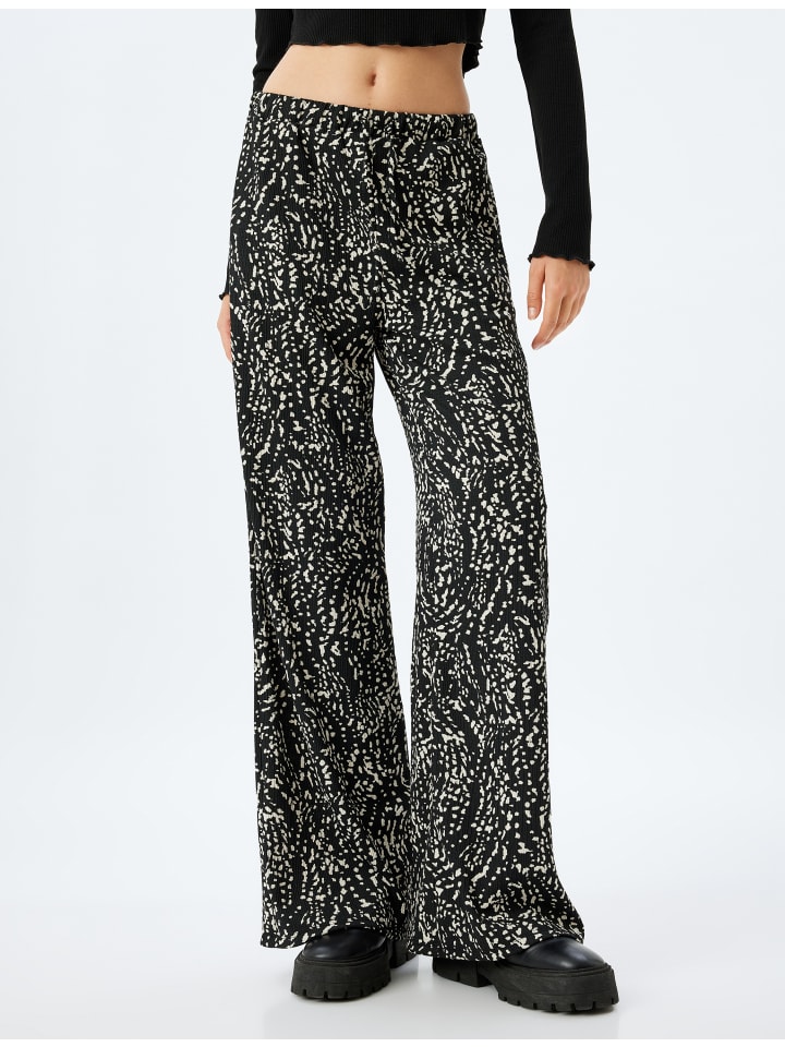 

KOTON Черные брюки с узором