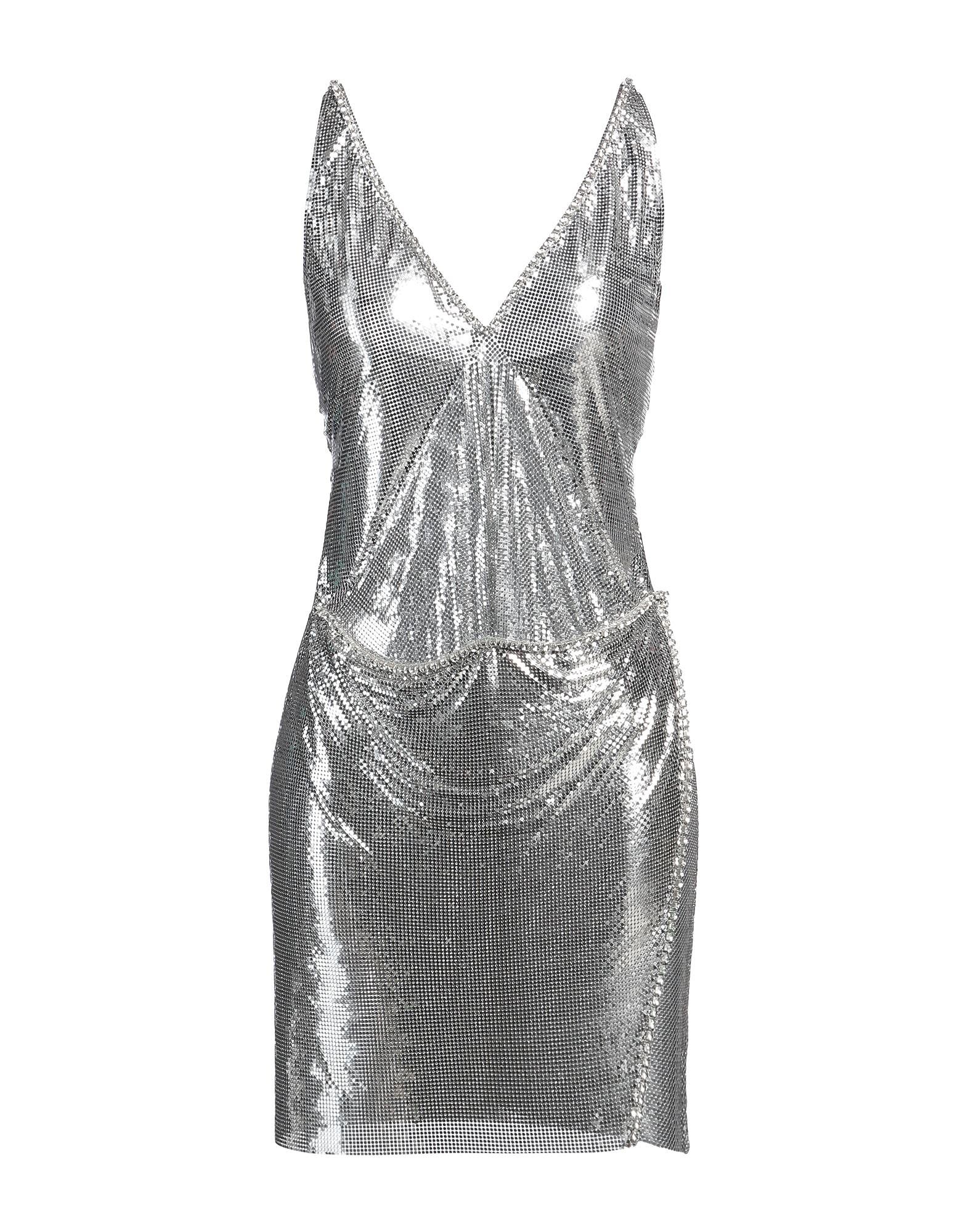 

Мини-платье Rabanne, серебряный
