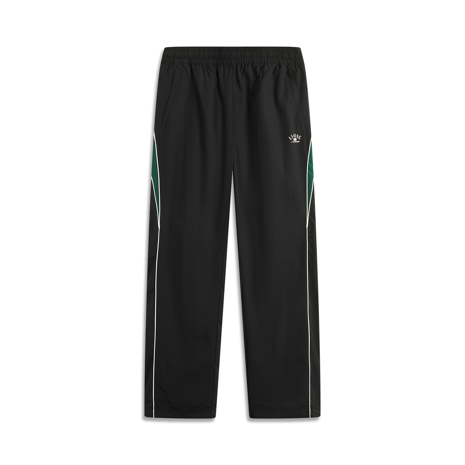 

Повседневные брюки LiNing Sports Life Collection для мужчин, цвет: черный/свежий зеленый
