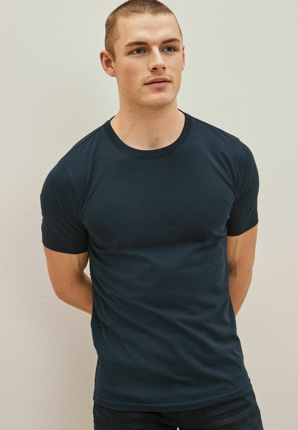 Футболка базовая 6 PACK Next, цвет black slate grey marl white navy blue — фото 4