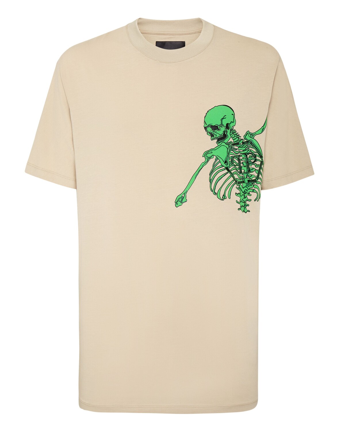 

Футболка из джерси с круглым вырезом SS Skeleton Philipp Plein, бежевый