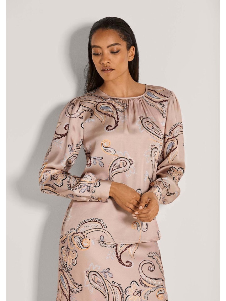 

MADELEINE Элегантная вискозная блузка с застежкой на пуговицы, миндального цвета / разноцветная