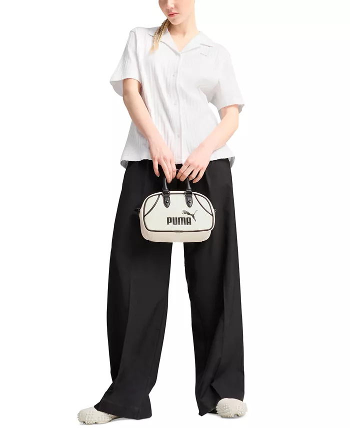 

Базовая женская рубашка с короткими рукавами и ажурным узором Puma, белый