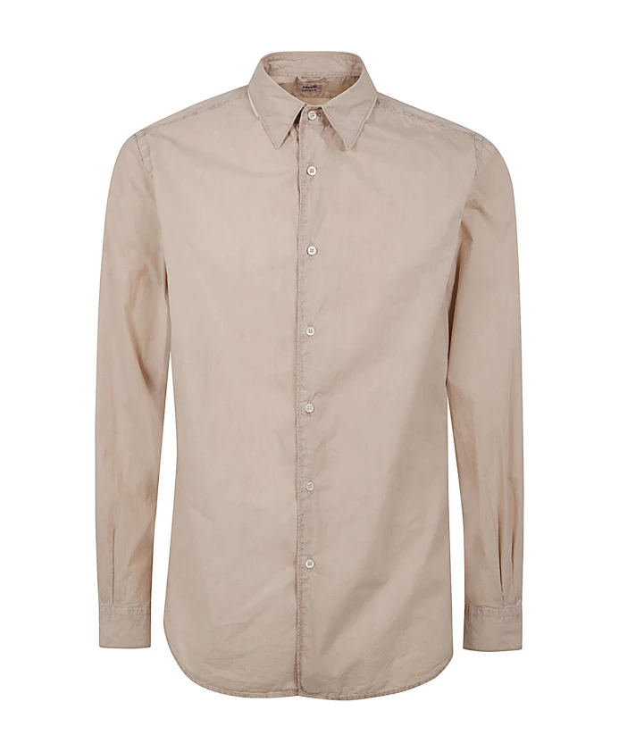 

Рубашка с запятой из какао Aspesi, бежевый