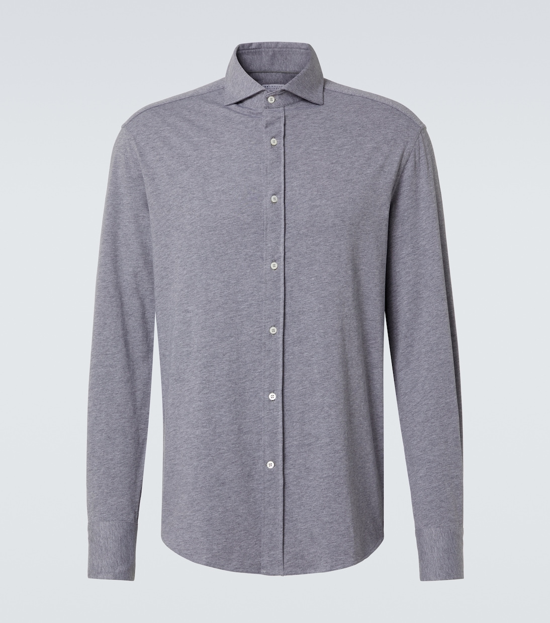

Хлопковая рубашка Brunello Cucinelli, Grigio Medio