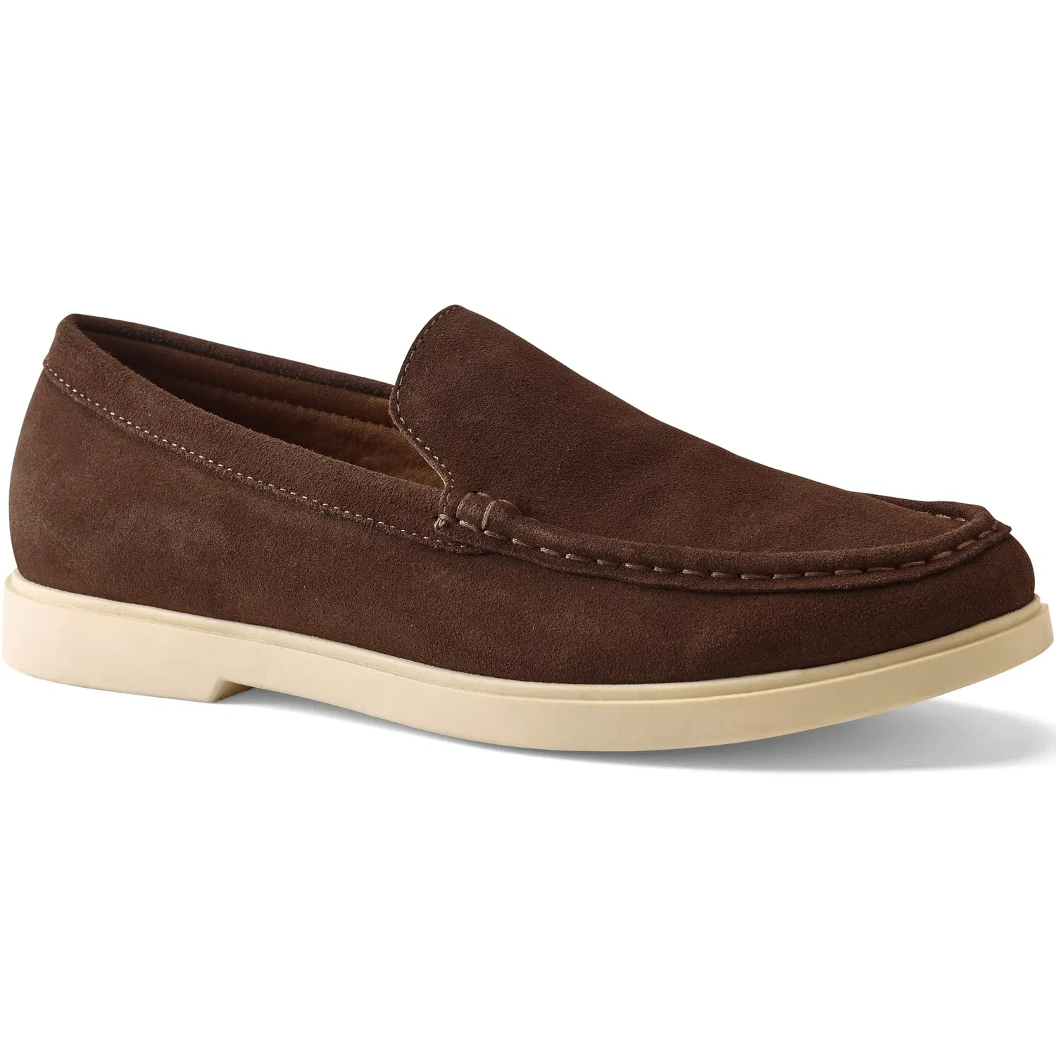 Мокасины из замши Lands' End, коричневый