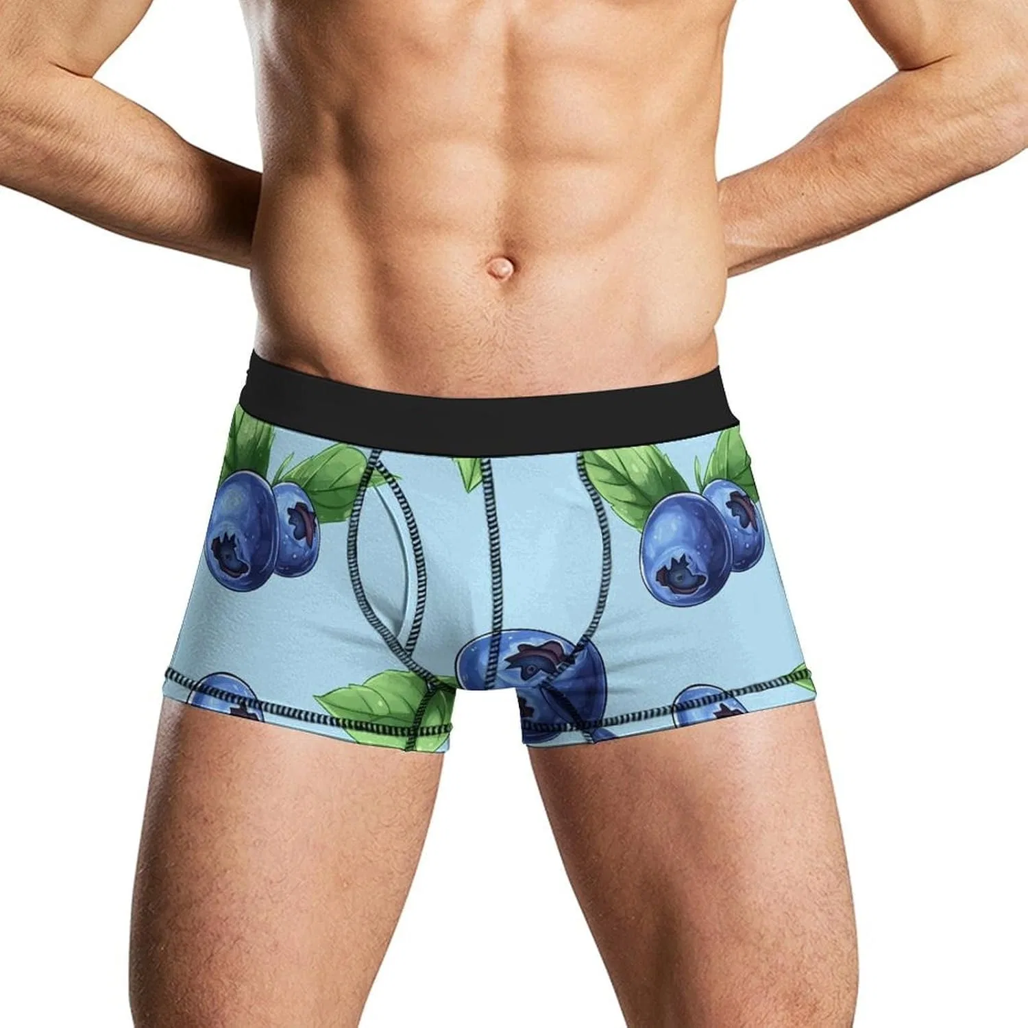 Боксеры с принтом голубики, Men, Style