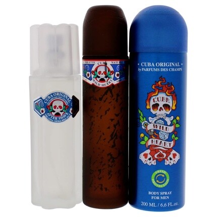 Parfum De France Cuba Wild Heart Подарочный набор для мужчин/Homme Туалетная вода 100 мл Спрей после бритья 100 мл Спрей для тела 100 мл, Parfums De France — фото 2