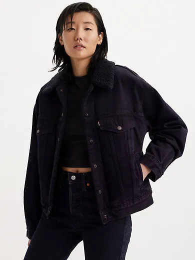

Куртка дальнобойщика из шерпы 90-х годов Levi's, фиолетовый