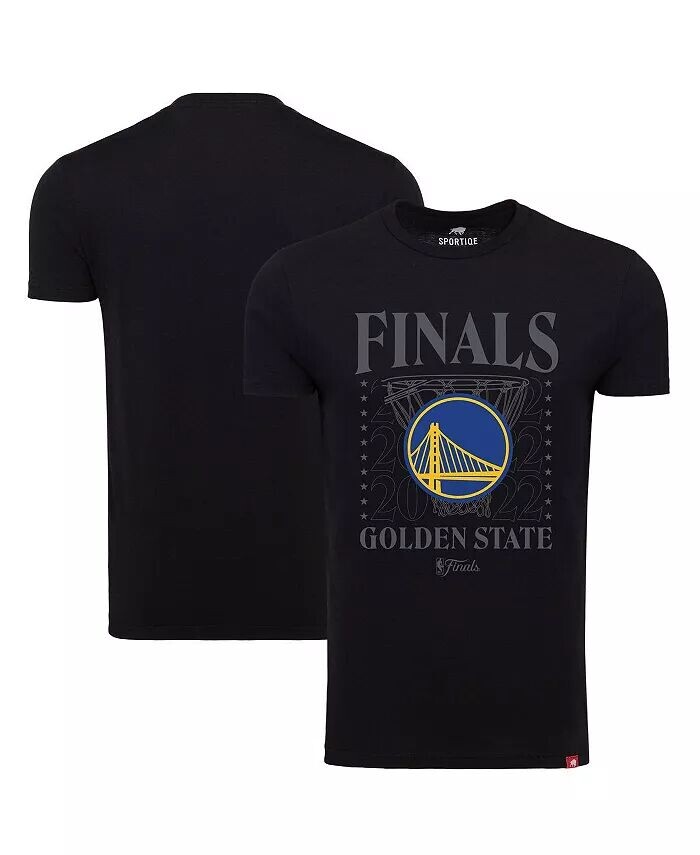 

Мужская черная футболка с обручем Golden State Warriors 2022 NBA Finals Sportiqe