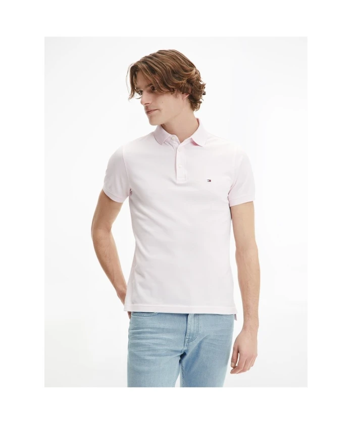 Поло из коллекции 1985 года, приталенного кроя. Tommy Hilfiger, розовый — фото 2