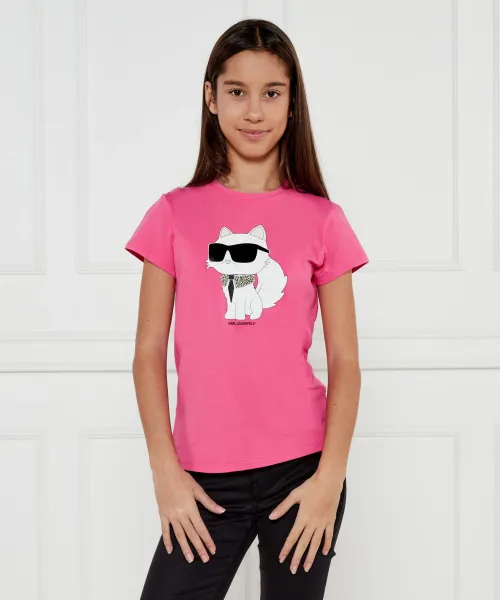 

Футболка Regular fit Karl Lagerfeld Kids, розовый