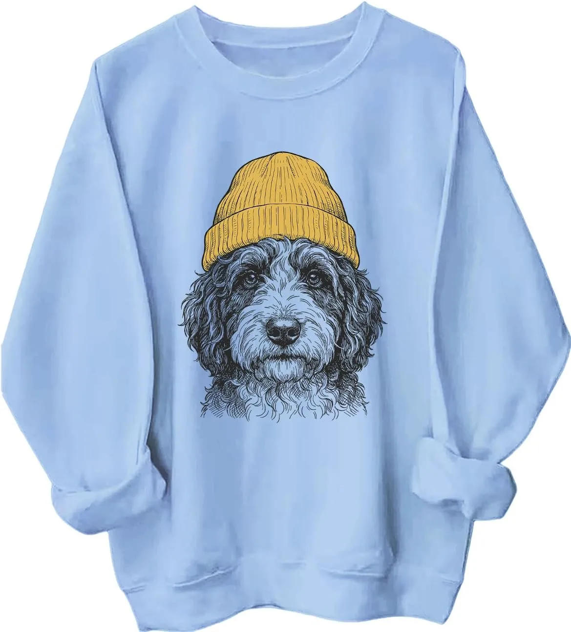 

Бернедудл в свитере с шапкой, винтажный худи для любителей питомцев MQZUO