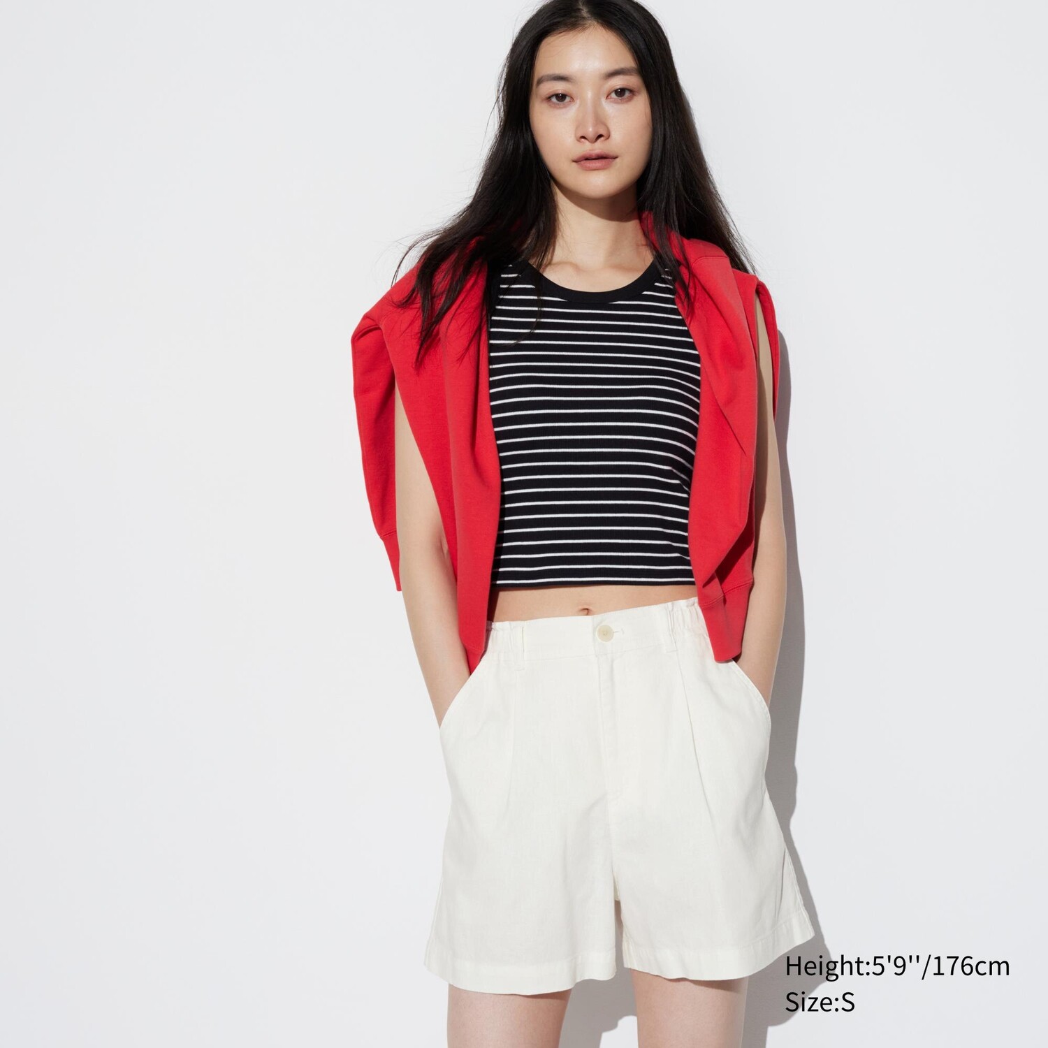 

Шорты Uniqlo из льна и хлопка, молочный