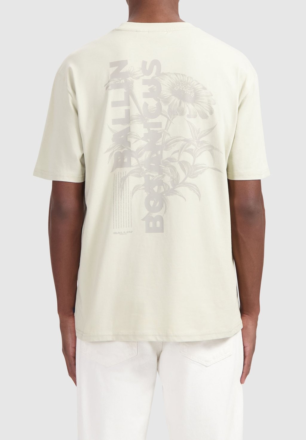 

Футболка с принтом CREWNECK Ballin, песочный