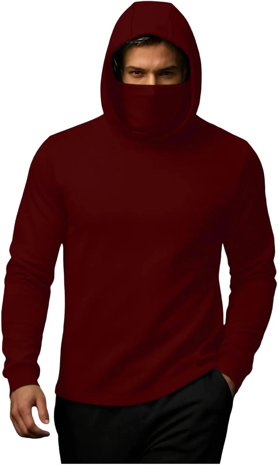 

Мужская толстовка с маской, термобелье с длинным рукавом для зимних видов спорта