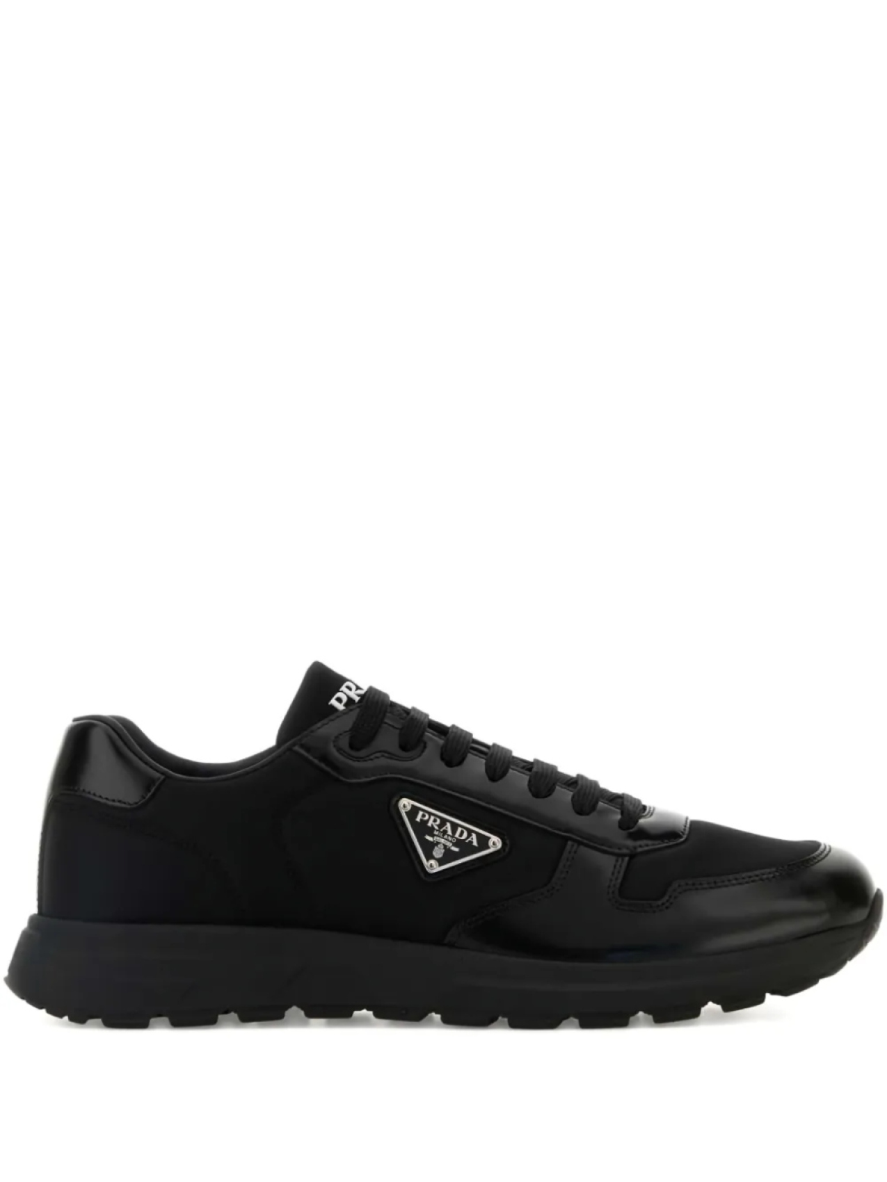 

Кожаные кроссовки Prada, черный