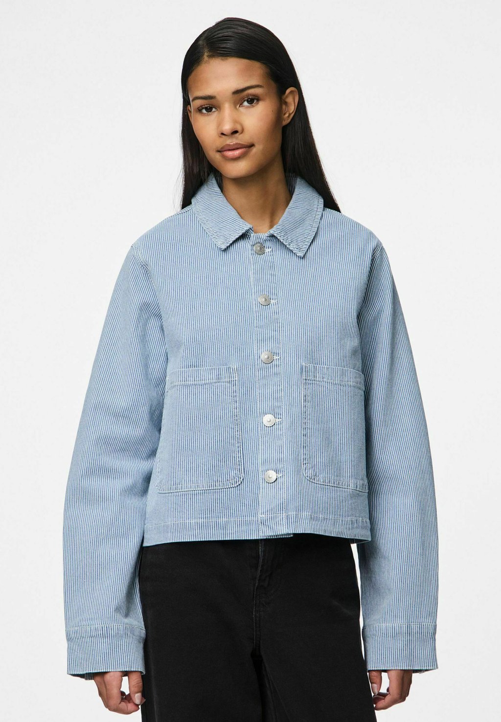 

Джинсовая куртка PCBILLO Pieces, цвет Light Blue Denim