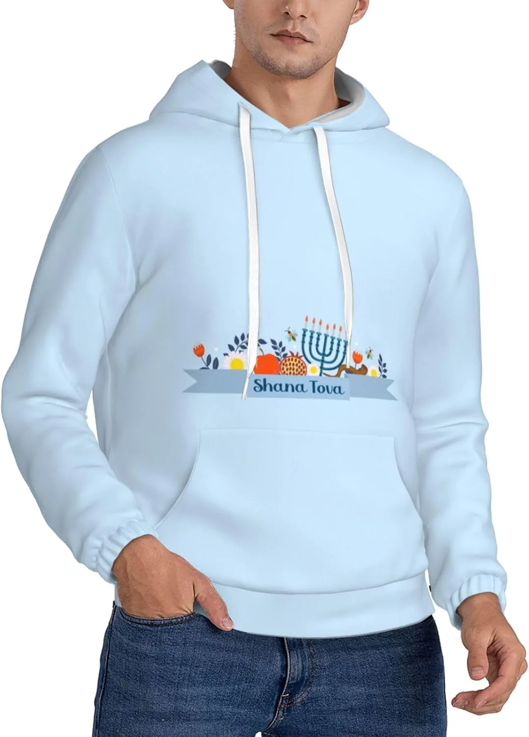 

Толстовка с капюшоном Rosh Hashanah для мужчин с карманами SDERDZSE