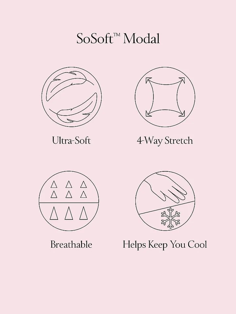 Мягкая модальная ночная рубашка на пуговицах Victoria'S Secret, Heather Pink Petal — фото 4