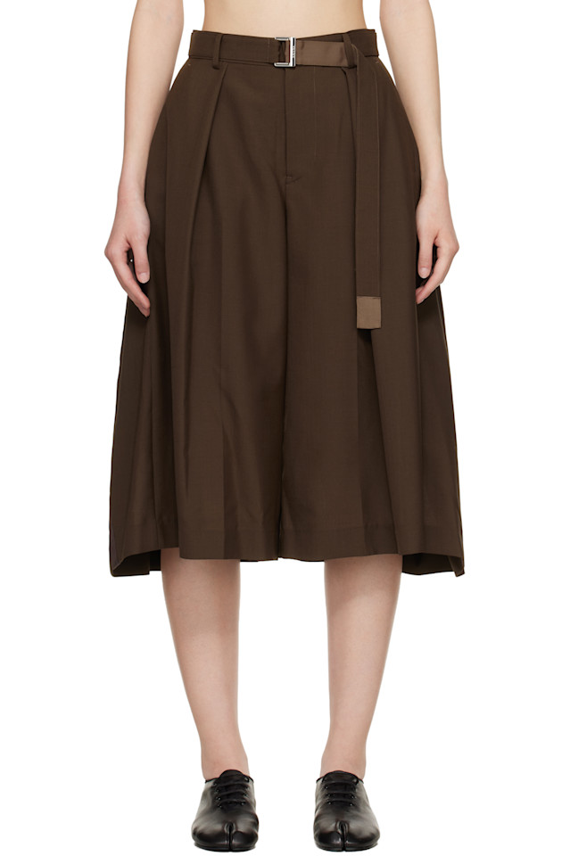 

Костюмные шорты Sacai, коричневый