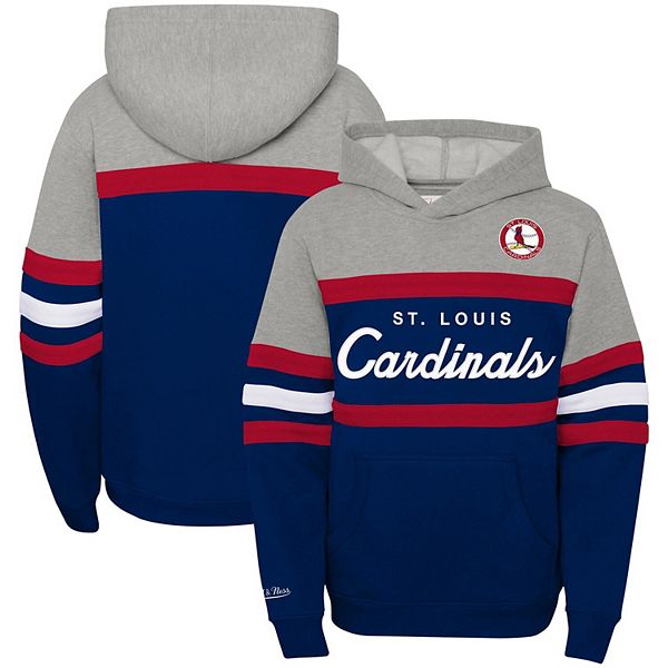 Толстовка с капюшоном Mitchell & Ness heather gray/navy St Louis Cardinals Cooperstown Collection Unbranded — фото 2