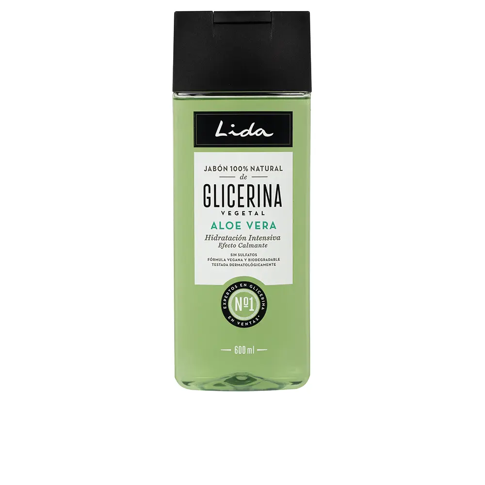 

Гель для душа Jabón 100% natural glicerina y aloe vera Lida, 600 мл.