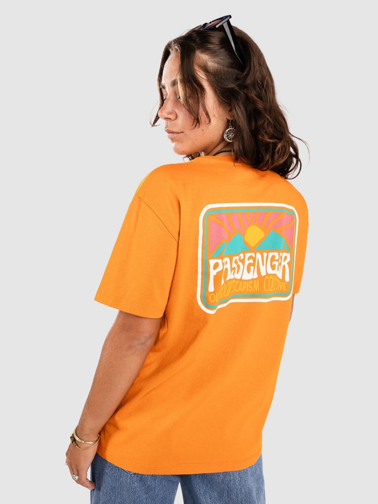 

Футболка Passenger Golden Hour Recycled Cotton Oversized T-Shirt, sunrise orange, Оранжевый, Футболка Passenger Golden Hour Recycled Cotton Oversized T-Shirt, sunrise orange