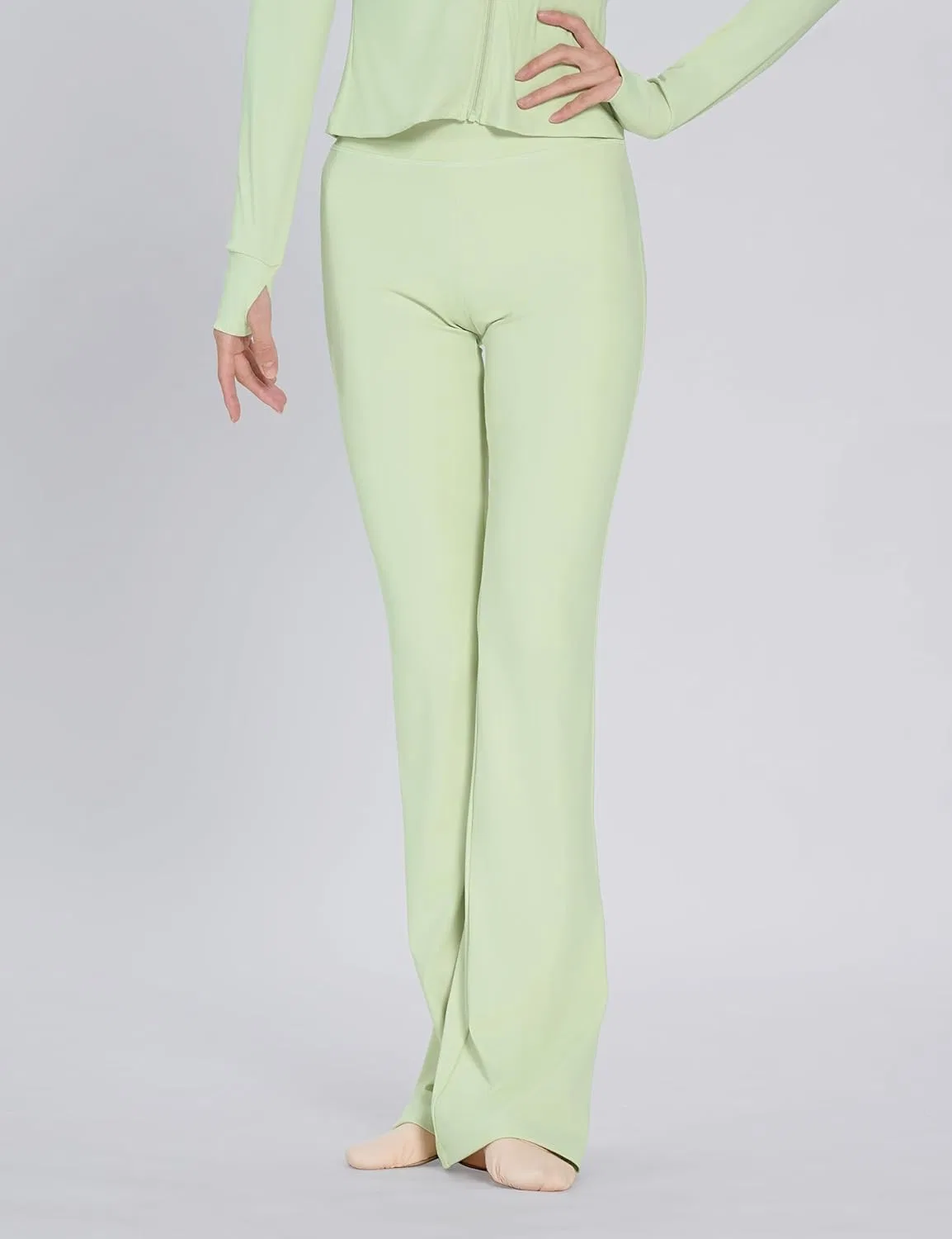 Детский спортивный костюм с курткой и расклешенными брюками Lovdaswi, Green-pants — фото 2