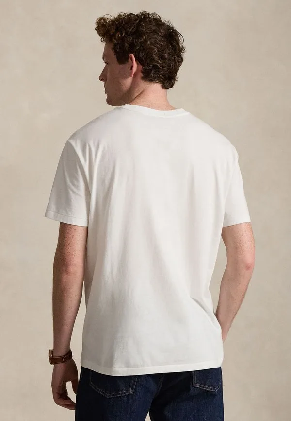Классическая футболка с логотипом, базовая футболка Polo Ralph Lauren, White — фото 3