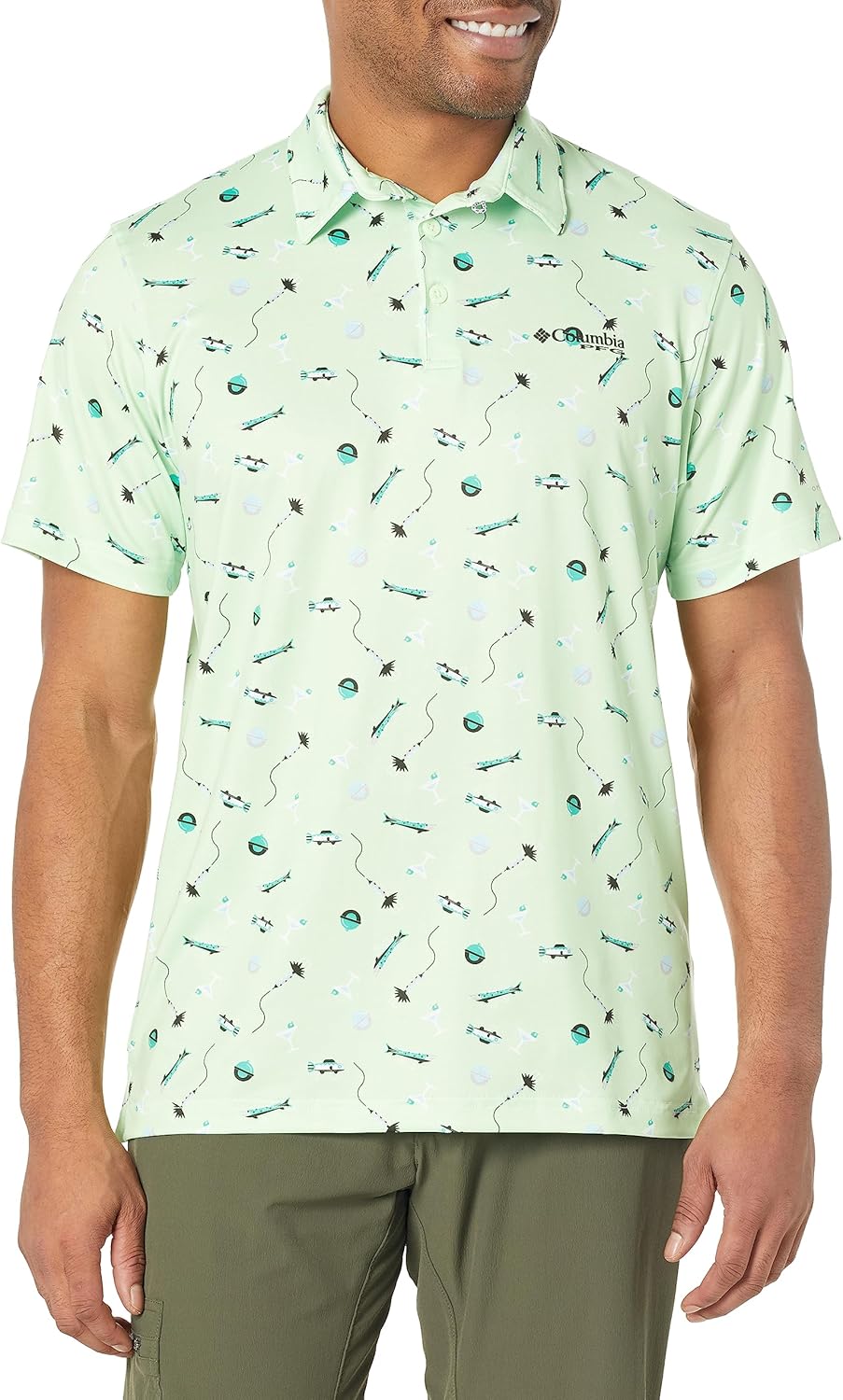 

Columbia мужская футболка-поло Slack Tide Stretch, Key West Boozy Bobbers