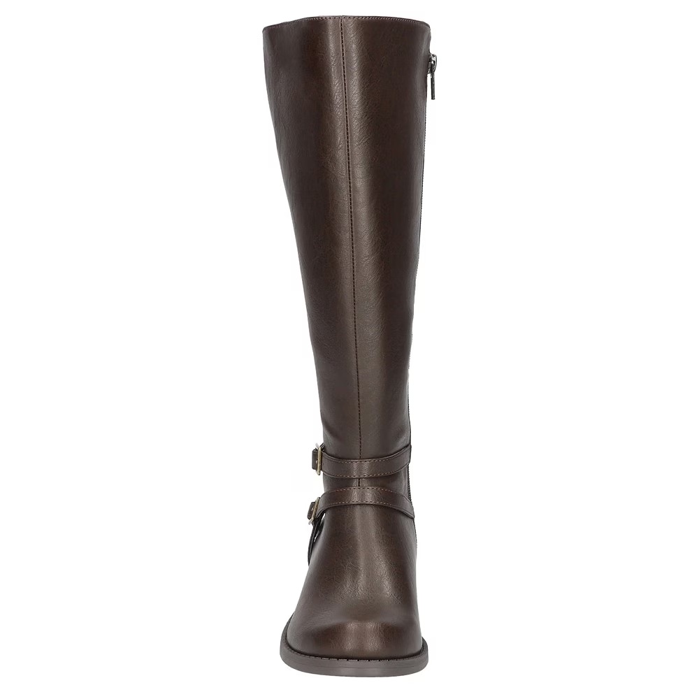 Сапоги до колена на широкую икру Bay plus plus Easy Street, brown synthetic — фото 3