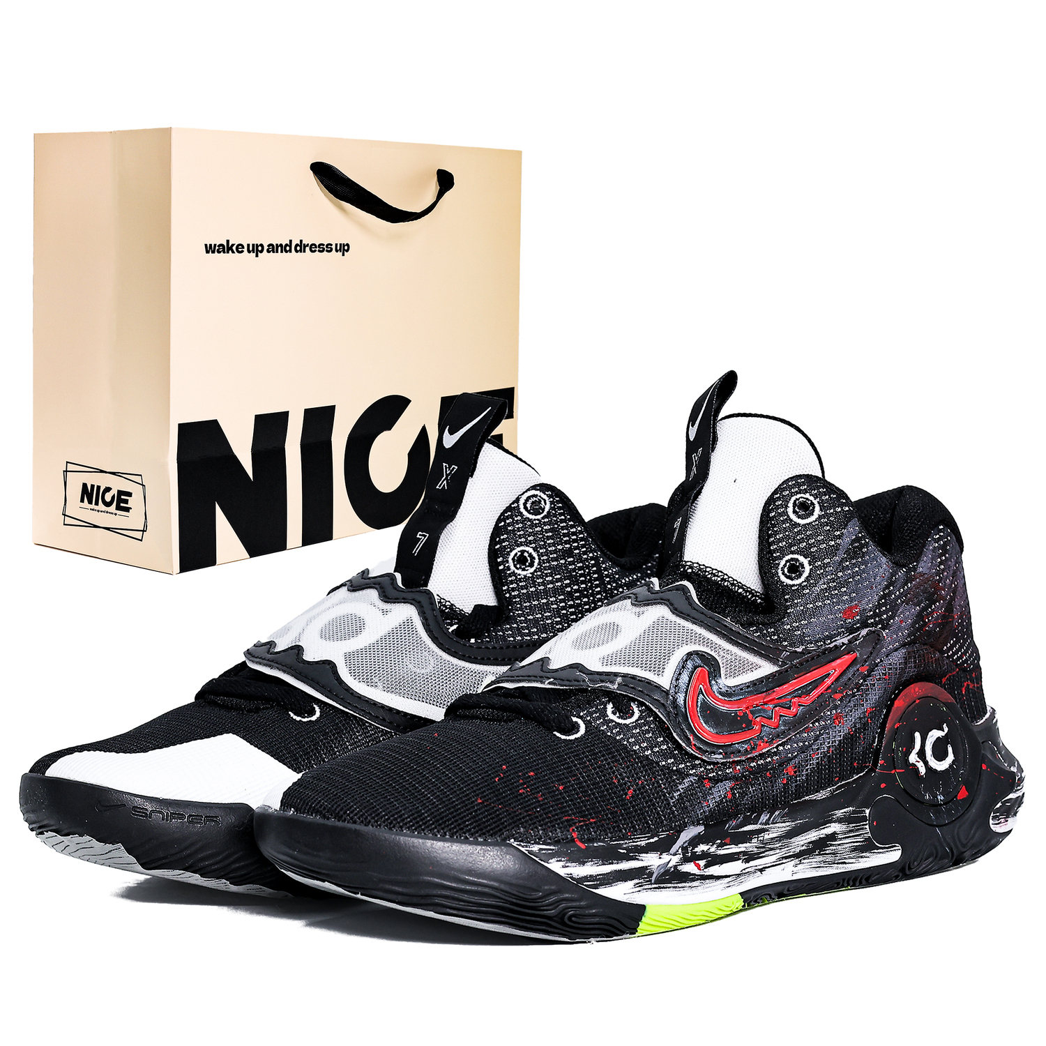 

Nike KD Trey 5 X Cushioning Abrasion Resistant Coverage Low top Basketball Shoes мужские черные