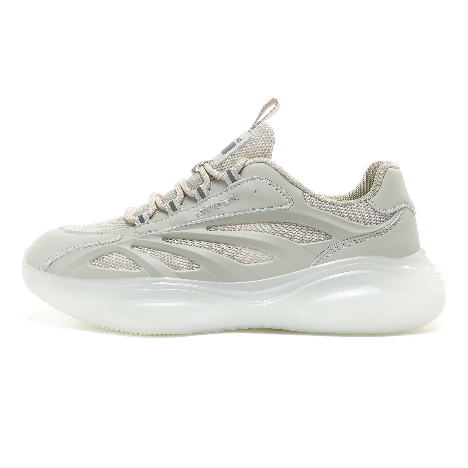 Мужские повседневные кроссовки из микрофибровой кожи FACKRAM, Summer Beige 389