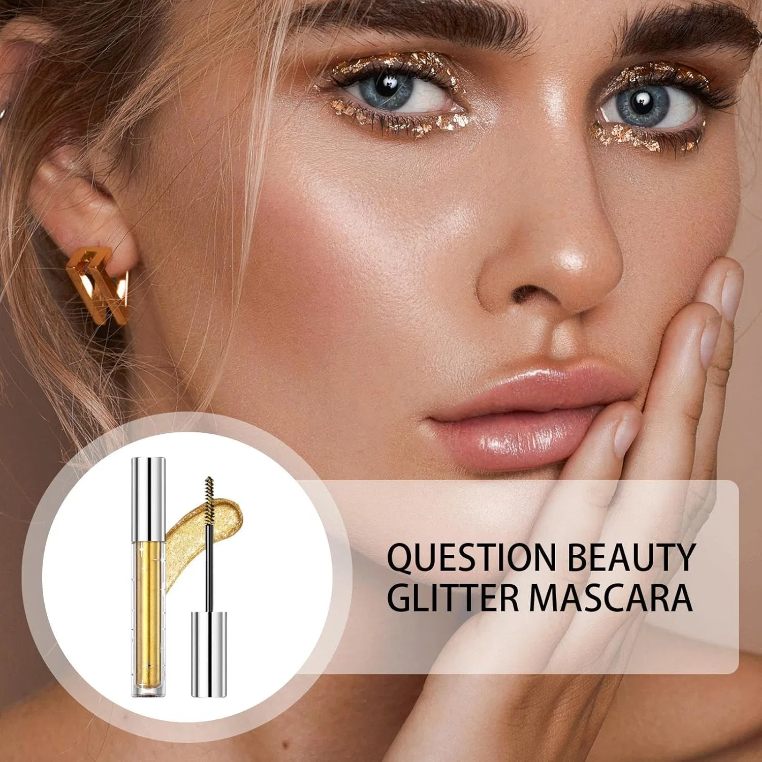 Тушь для ресниц Glitter Mascara, блестящая, водостойкая, No brand, 3.2 г, цвет 2# — фото 3