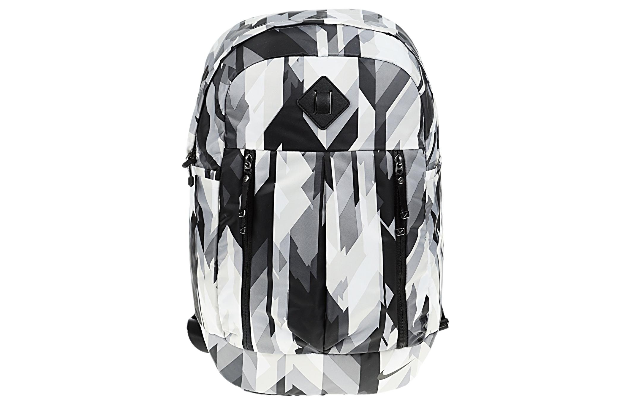 

Nike Полиэстеровый нейлоновый рюкзак унисекс черно-белый