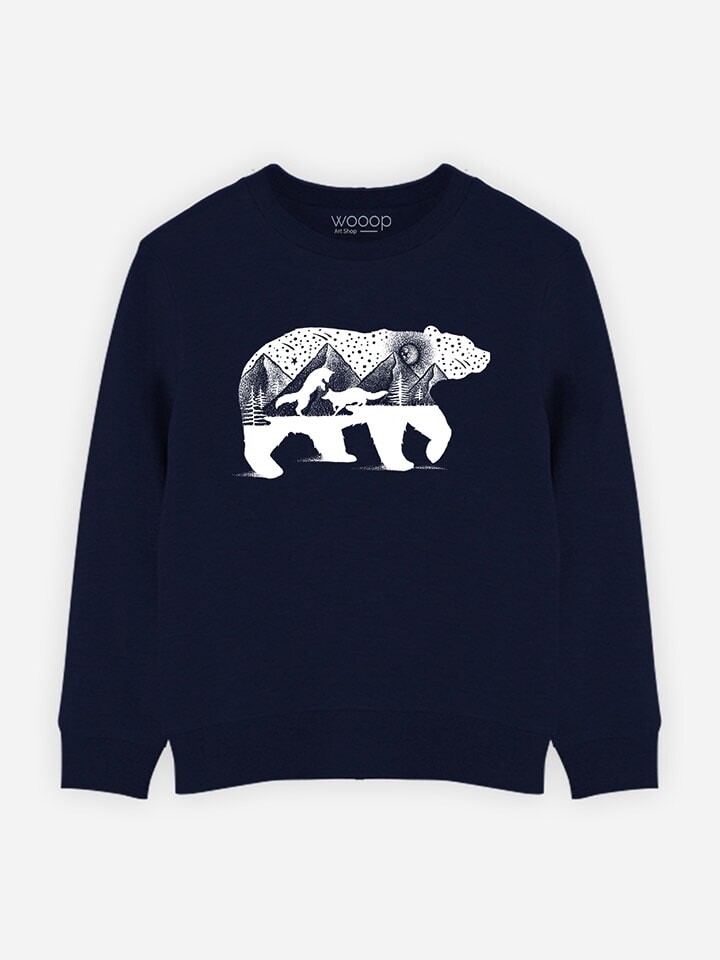 

Толстовка WOOOP Sweatshirt Bear and Foxes, темно-синий